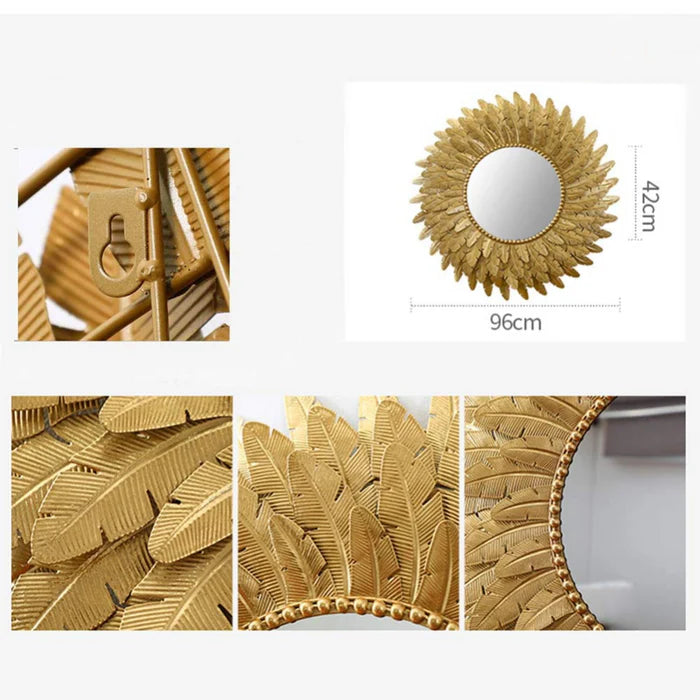 Exclusive Metal Leaf Mirror Wall Decor Exclusive Metal Leaf Mirror Wall Decor