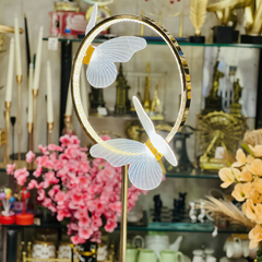 Metal Round Butterfly Floor Lamp