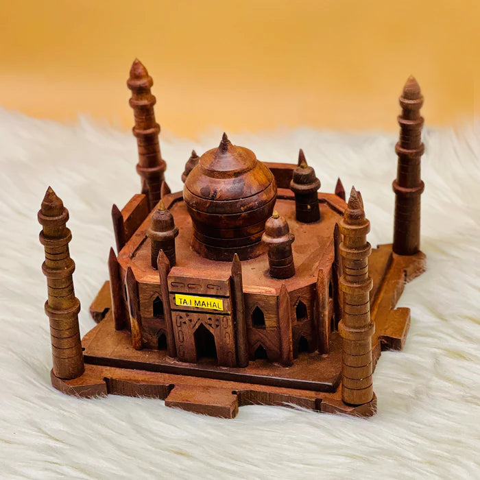 Handmade Carved Wooden Taj Mahal Handmade Carved Wooden Taj Mahal