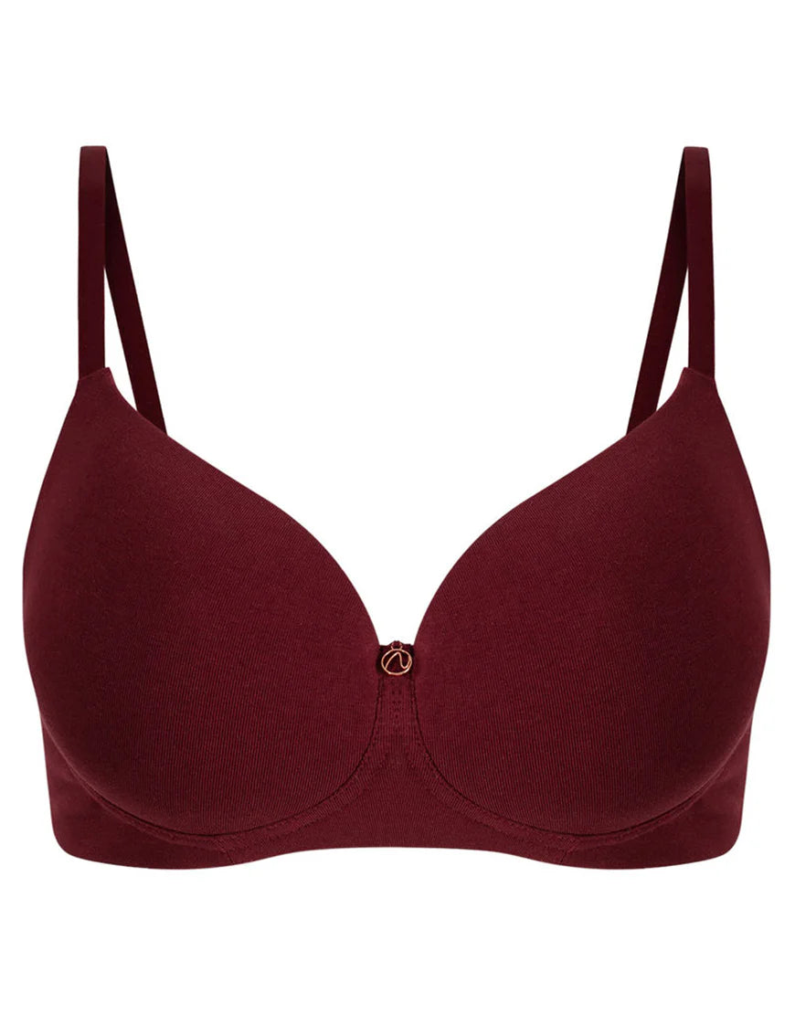 SIDE SMOOTHING BIO WASHED ANTI BACTERIAL COTTON WIRELESS T-SHIRT BRA-MAROON SIDE SMOOTHING BIO WASHED ANTI BACTERIAL COTTON WIRELESS T-SHIRT BRA-MAROON
