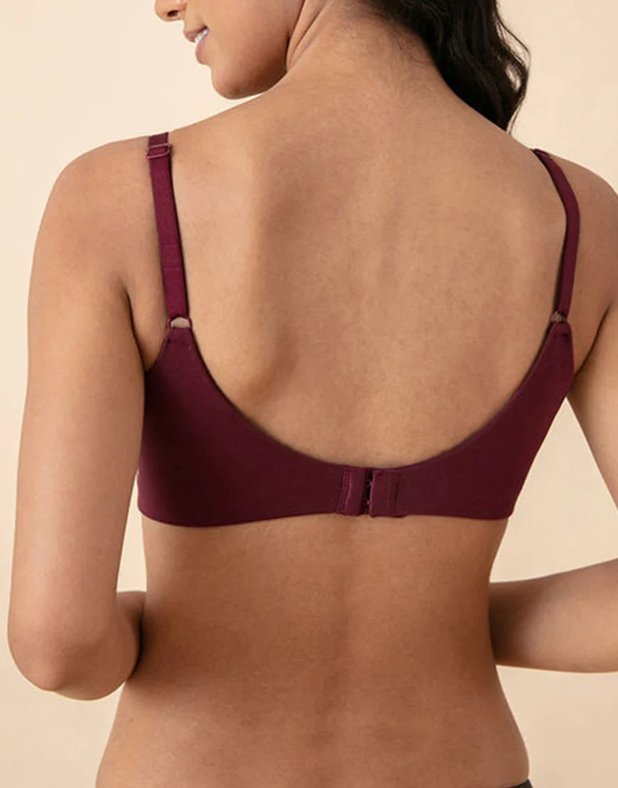 SIDE SMOOTHING BIO WASHED ANTI BACTERIAL COTTON WIRELESS T-SHIRT BRA-MAROON SIDE SMOOTHING BIO WASHED ANTI BACTERIAL COTTON WIRELESS T-SHIRT BRA-MAROON