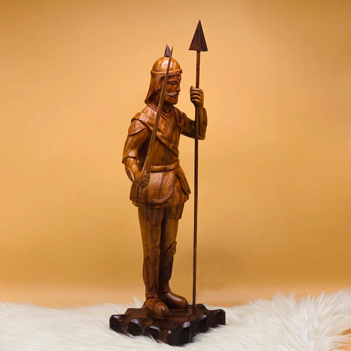 Native Hand Carved Soldier Sculpture Native Hand Carved Soldier Sculpture