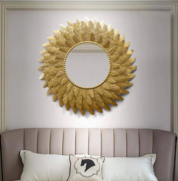 Exclusive Metal Leaf Mirror Wall Decor Exclusive Metal Leaf Mirror Wall Decor
