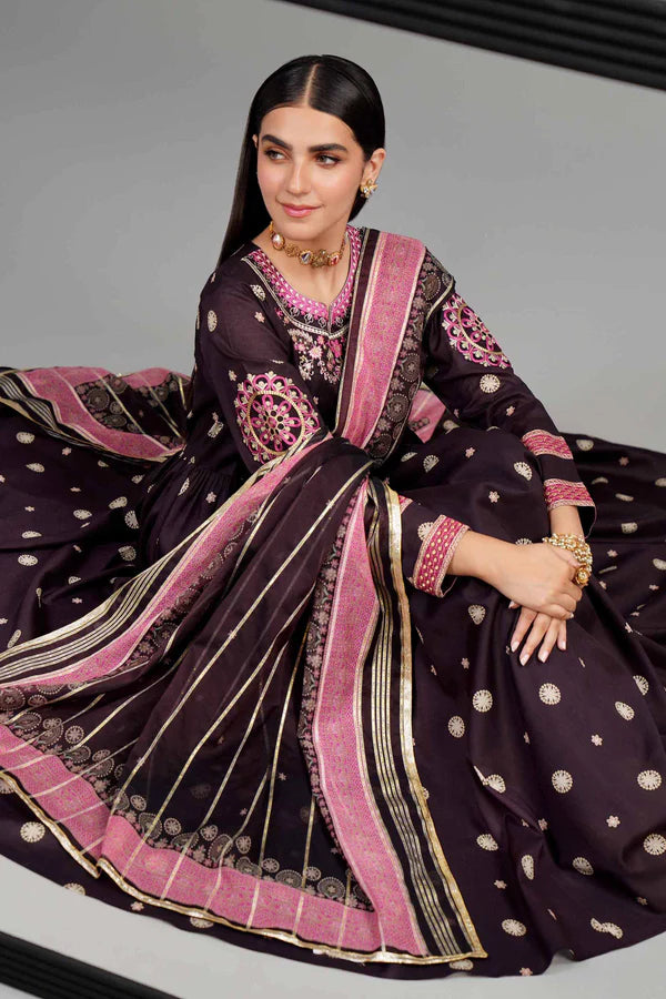 3 Piece - Printed Embroidered Suit - 42402064 3 Piece - Printed Embroidered Suit - 42402064