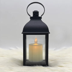 Hazel Lantern with Flameless Candle