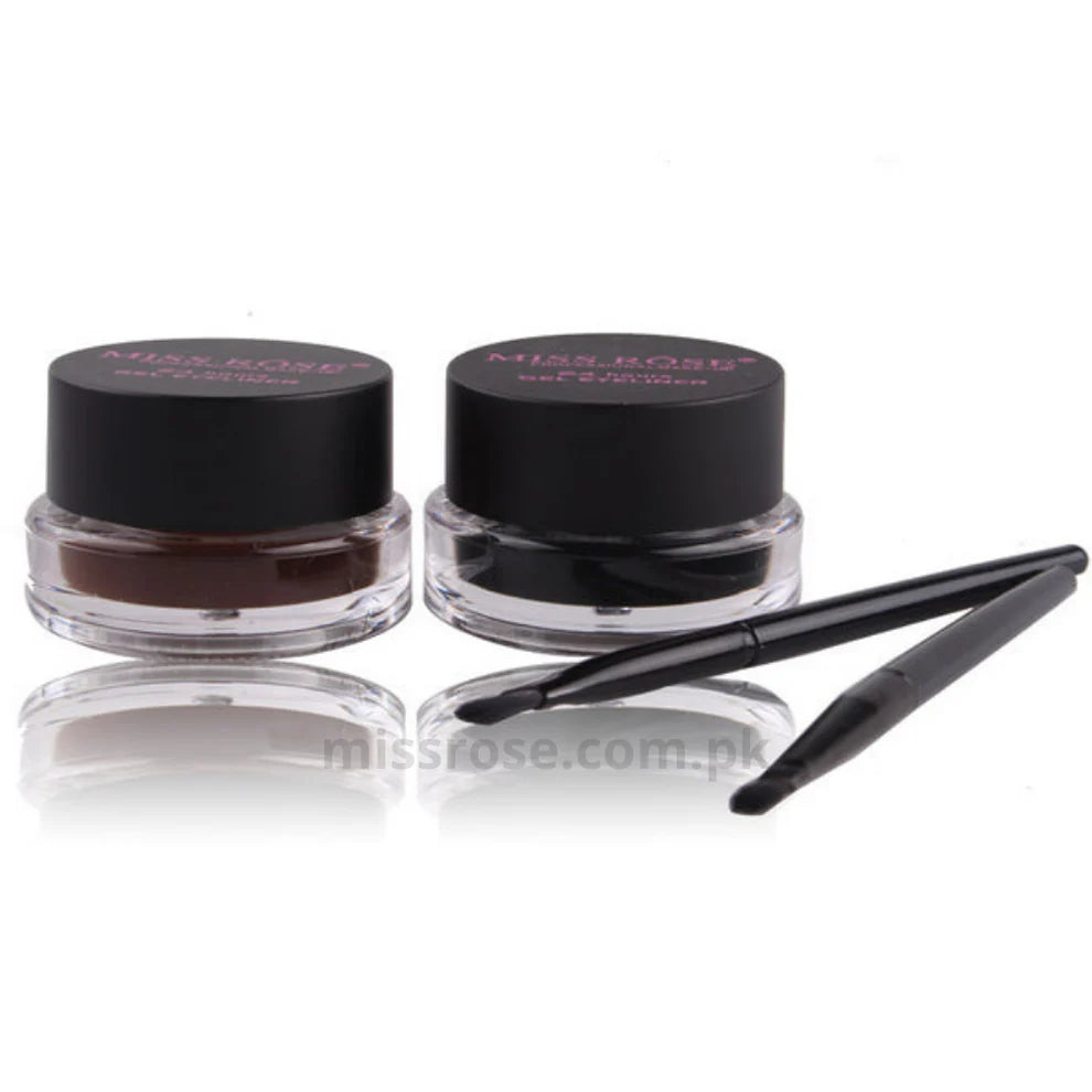 MISS ROSE Gel Eyeliner - 2 color set Black and Brown MISS ROSE Gel Eyeliner - 2 color set Black and Brown