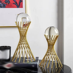 Crystal Ball Triangular Ornament