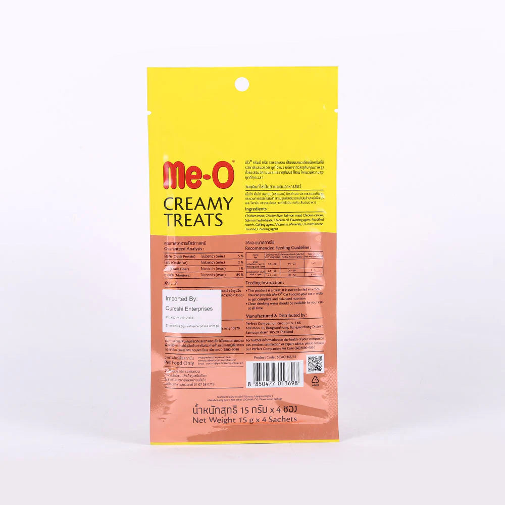 ME-O CAT FOOD CREAMY TREATS SALMON 60 GM ME-O CAT FOOD CREAMY TREATS SALMON 60 GM