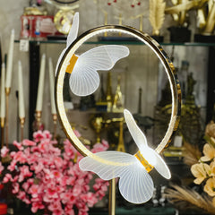 Metal Round Butterfly Floor Lamp