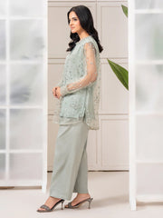 Lawn Co-ord Set-Embroidered (Pret)