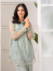 Lawn Co-ord Set-Embroidered (Pret)