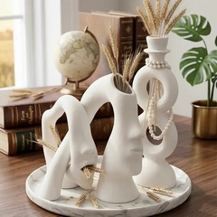 Abstract Harmony Sculptural Vases Set (3 Pcs)