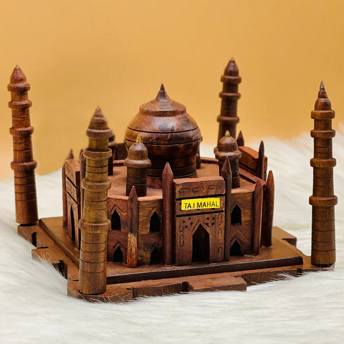 Handmade Carved Wooden Taj Mahal Handmade Carved Wooden Taj Mahal