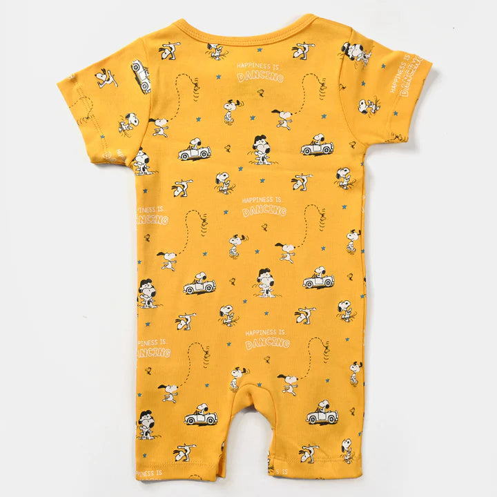 INFANT BOYS COTTON INTERLOCK KNITTED ROMPER-CITRUS INFANT BOYS COTTON INTERLOCK KNITTED ROMPER-CITRUS