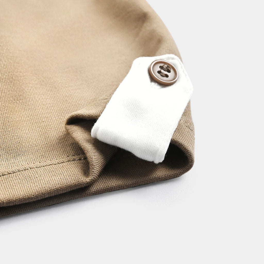 INFANT BOYS COTTON INTERLOCK ROMPER-OFF-WHITE INFANT BOYS COTTON INTERLOCK ROMPER-OFF-WHITE