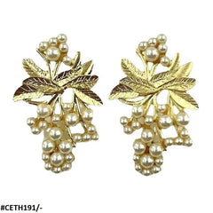 ZLX Leaf N Pearl Studs - CETH