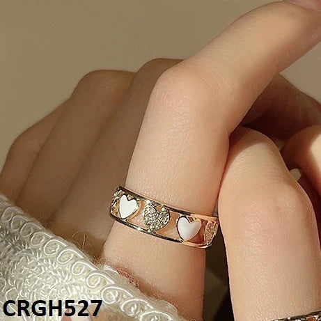 CRGH527 WNS Painted Heart Ring Adjustable - CRGH CRGH527 WNS Painted Heart Ring Adjustable - CRGH