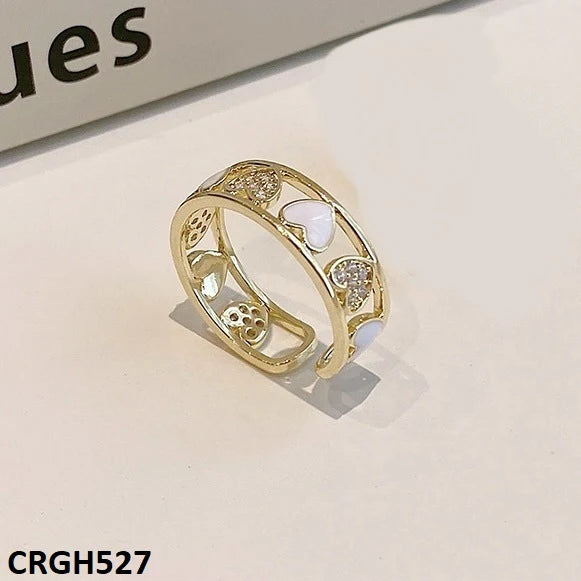 CRGH527 WNS Painted Heart Ring Adjustable - CRGH CRGH527 WNS Painted Heart Ring Adjustable - CRGH