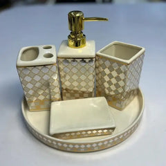 Ceramic Tray Bathroom Set