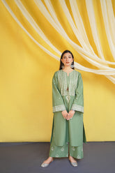 Ready to wear 2Pc embroidered lawn dress (VIOLET)