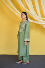 Ready to wear 2Pc embroidered lawn dress   (VIOLET)