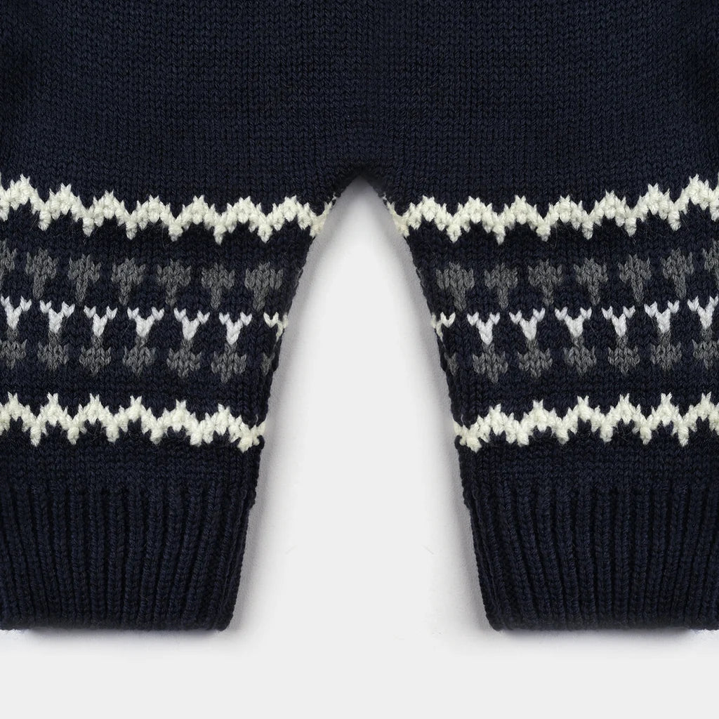 INFANT BOYS SWEATER KNIT ROMPER W/CAP AMULET-NAVY-OFF WHITE INFANT BOYS SWEATER KNIT ROMPER W/CAP AMULET-NAVY-OFF WHITE