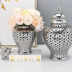 Decorative Ginger Jar with Lid (Set Of 2)