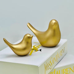 Jane & Joe Sparrows Sculpture (Golden)