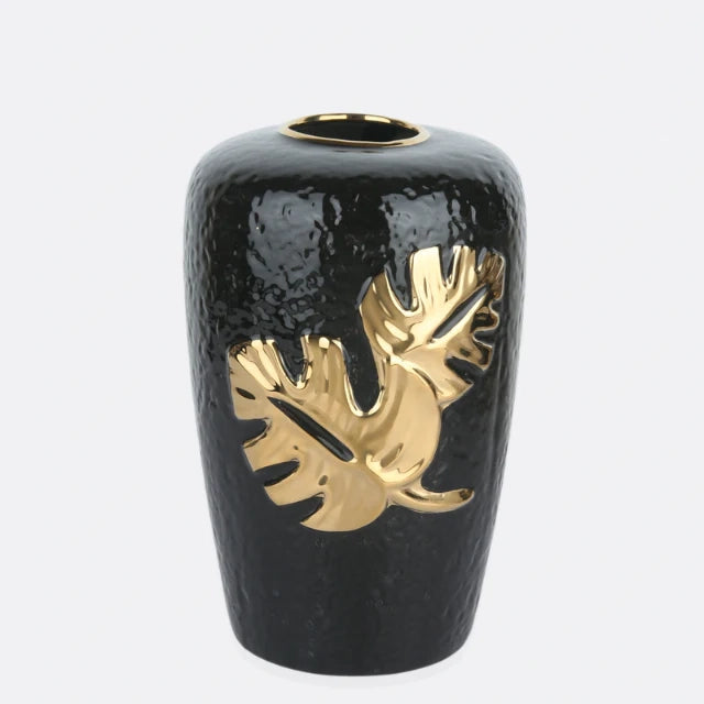 Black Leaflet Vase Black Leaflet Vase