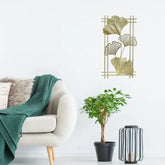 Gold Leafy Metal Wall Hanging