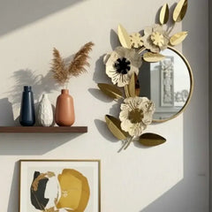 Golden Bloom Harmony Mirror