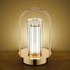 Golden Metal Table Touch Sensor Crystal Lamp