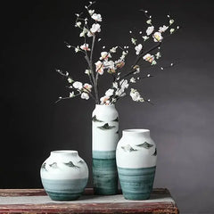Hand-Painted Vases For Living Room Decor (3 Pcs)