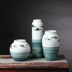 Hand-Painted Vases For Living Room Decor (3 Pcs)