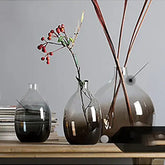 Hand Blown Pot Belly Glass Vase