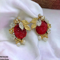 PETH192 SDQ Oval Flower Tops Pair - PETH