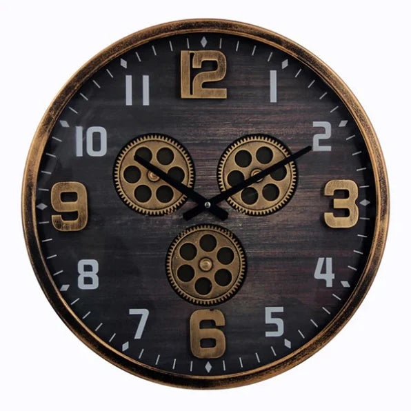 Moving Gear Retro Metal Wall Clock Moving Gear Retro Metal Wall Clock