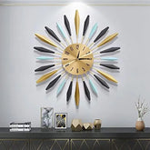Luxe Metal Wall Clock For Living Room