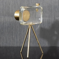 Modern Luxury Crystal Camera Sculpture