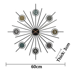 Home Metal Clock Wall Decor