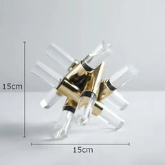 Metal Cross Geometric Decoration Piece