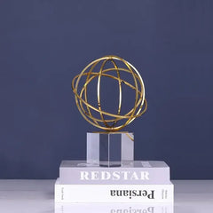 Metal Gold Sphere Ornament
