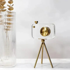 Modern Luxury Crystal Camera Sculpture