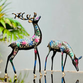 Naqshi Artistic Brass Deer (Set of 2)