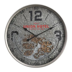Vintage Moving Gears Retro Wall Clock