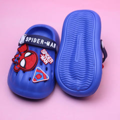 Attractive Blue Spider Man Kids Clogs