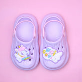 Attractive Light Blue Unicorn Kids Clogs