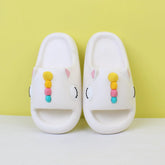 Attractive White Rhino Flat Slides