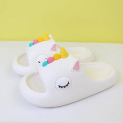 Attractive White Rhino Flat Slides