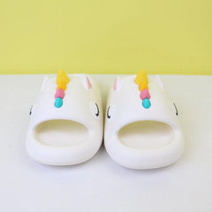 Attractive White Rhino Flat Slides